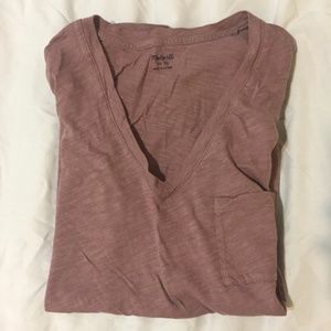 Madewell Whisper Cotton V-Neck Pocket Tee